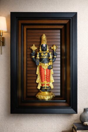 Lord Venkateswara Wooden Frame Wall Hanging