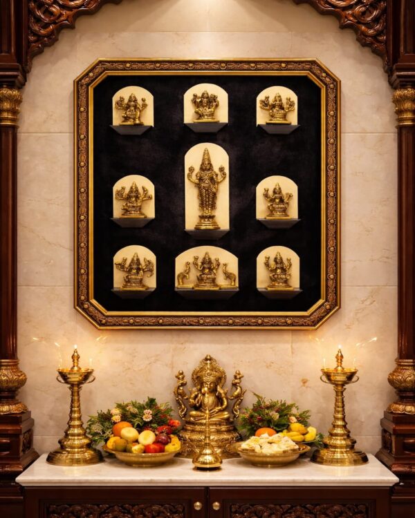 Astalakshmi & Lord Balaji Divine Octagon Statement Frame