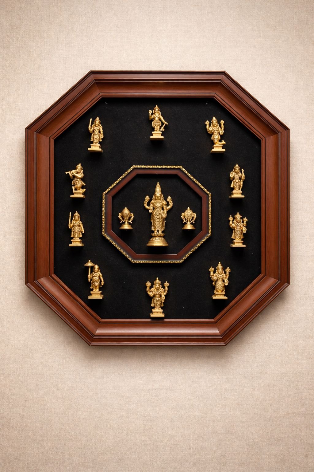 Octagon Dashavtar with Lord Balaji Divine Statement Frame