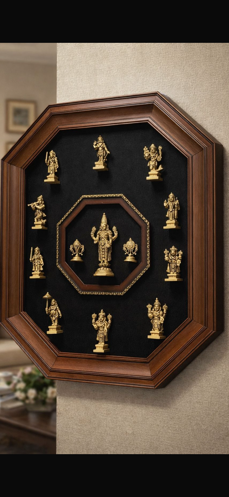 Octagon Dashavtar with Lord Balaji Divine Statement Frame - Image 2