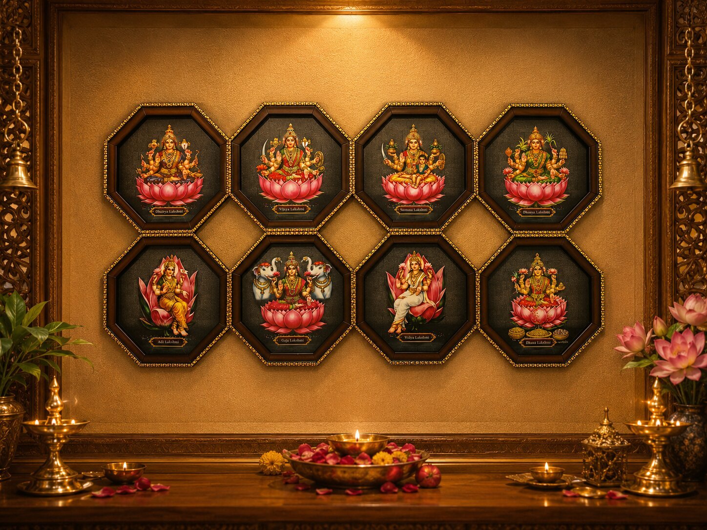 Astalakshmi Divine Statement Wall Decor 8 Frame Set - A Statement Piece Of Prosperity. - Image 4