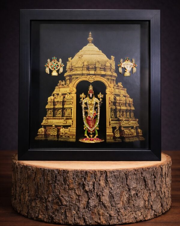 Tirumala Lord Venkateswara Anandanilayam Sanctum Frame