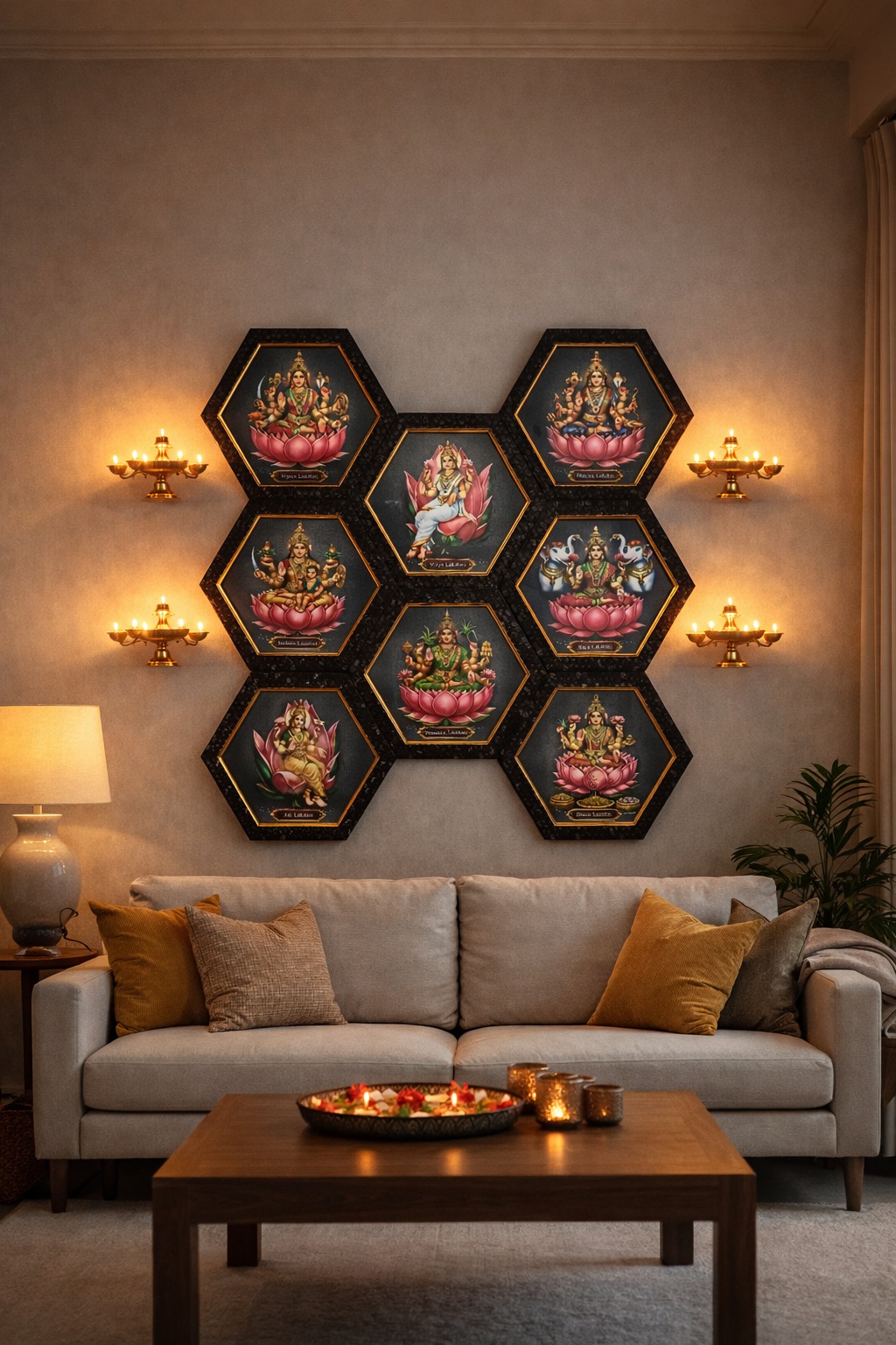 Astalakshmi Divine Statement Wall Decor 8 Frame Set - A Statement Piece Of Prosperity. - Image 3