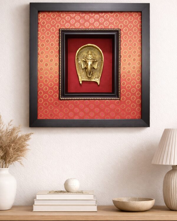 Sri Ganesha Shuba Darshan Pure Brass Frame
