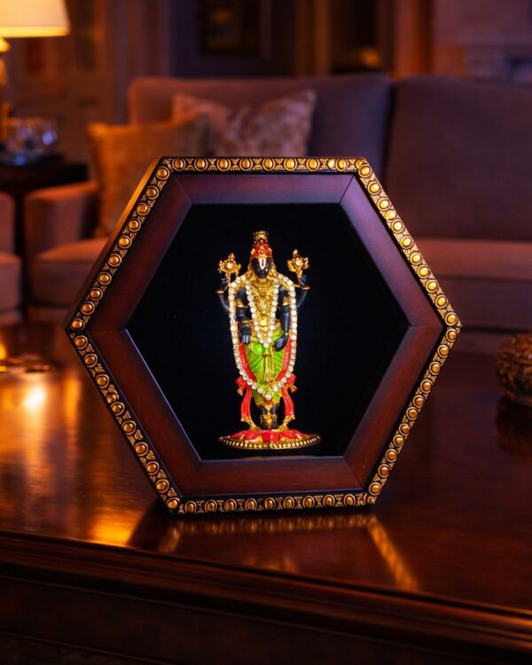 Lord Balaji Nitya Alankaram Hexagon Aura Frame