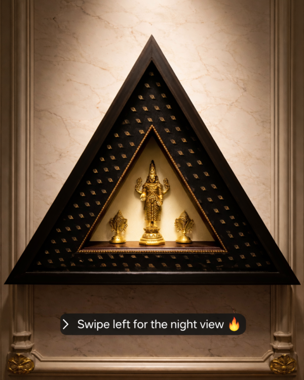 The Trikona Balaji Sanctum - Pure Brass Idols