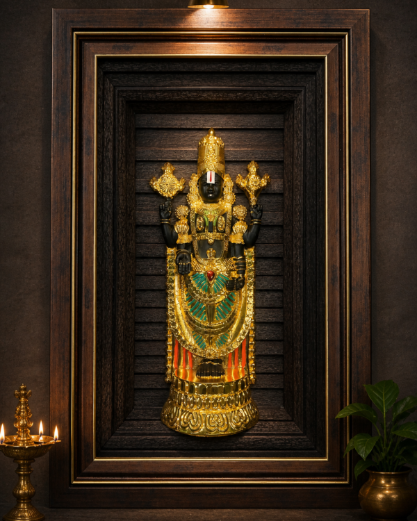 The Imperial Sarva Srinivasa Darshan Sanctum - 24kt Gold Plated Idol