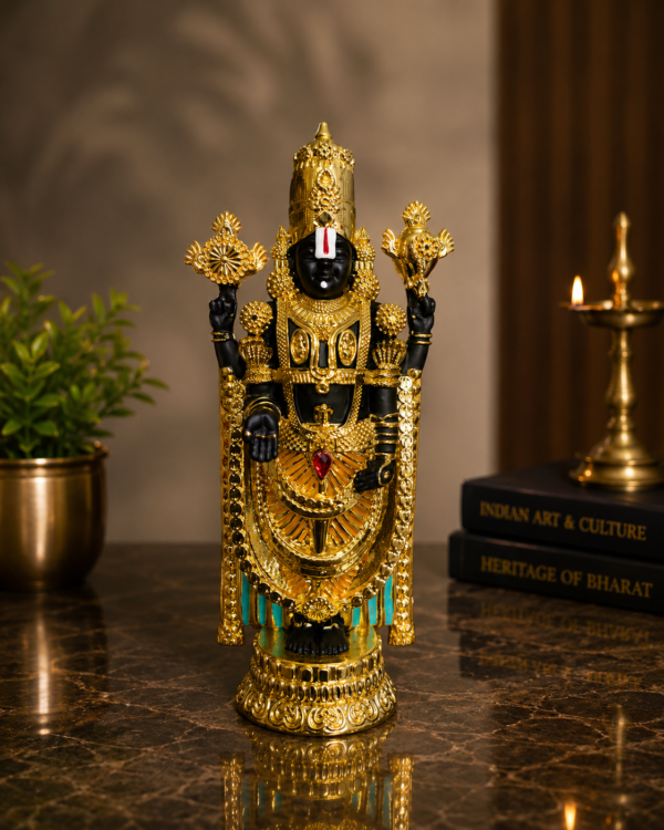 Lord Tirumala Balaji Suvarna Darshan - 24kt Gold Electroplated Idol