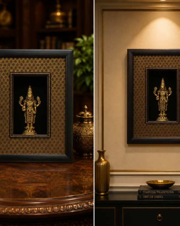 Lord Tirumala Balaji Heritage Frame - Pure Brass