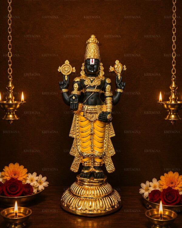 lord Balaji With Dhoti - 24kt Gold Plated Idol