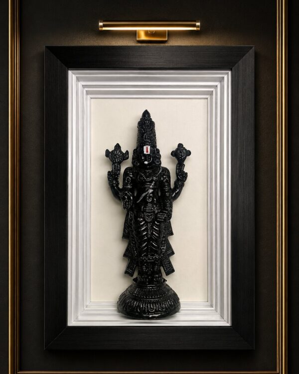 Lord Tirumala Balaji Netradarshanam - Unique B&W Statement Wall Decor Frame