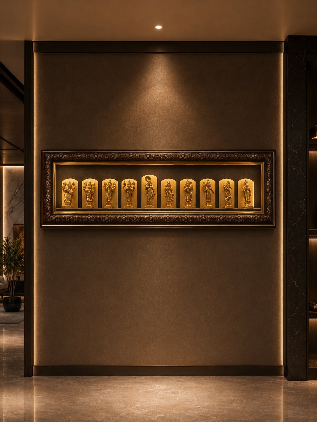 Dashavtar In Pure Brass - A Statement Wall Mounted Sanctum