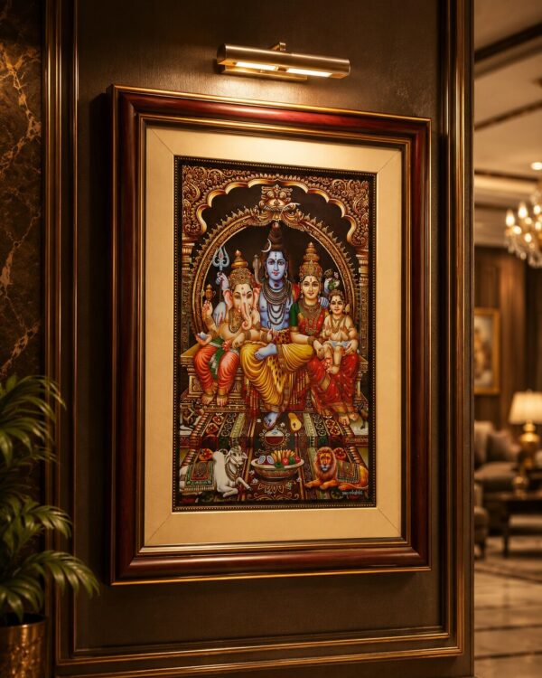 Lord Shiva Family - Ultra HD Pigment Art Print - 12*18 inches
