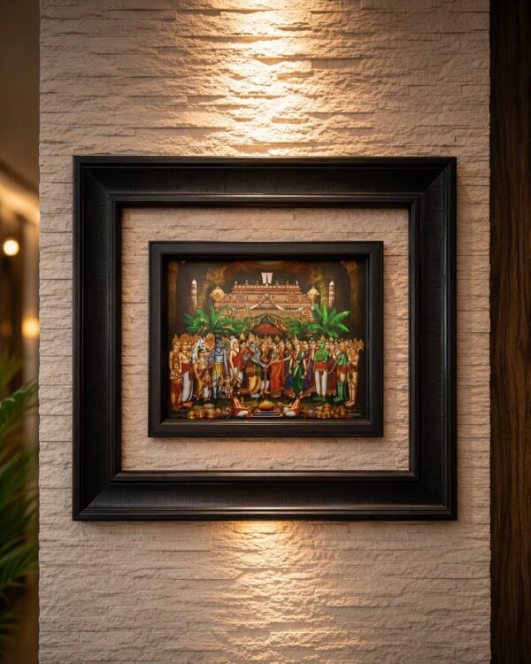 Divine Srinivasa Kalyanam - Antique Black Duel Frame - Ultra HD Inkjet Art Print